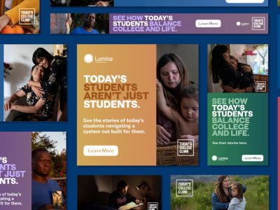 A spread of what the different Lumina advertisements look like.