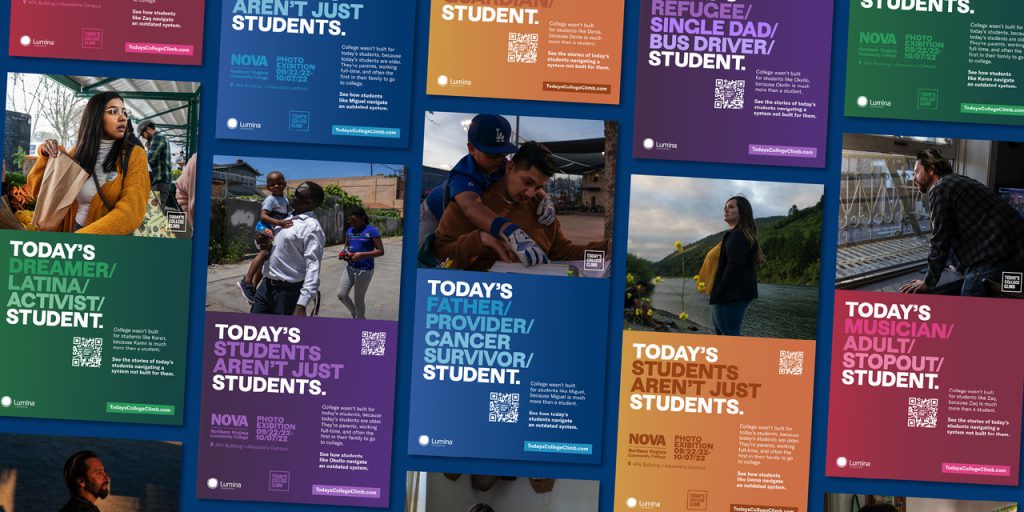 A digital mock-up of the different Lumina students. 