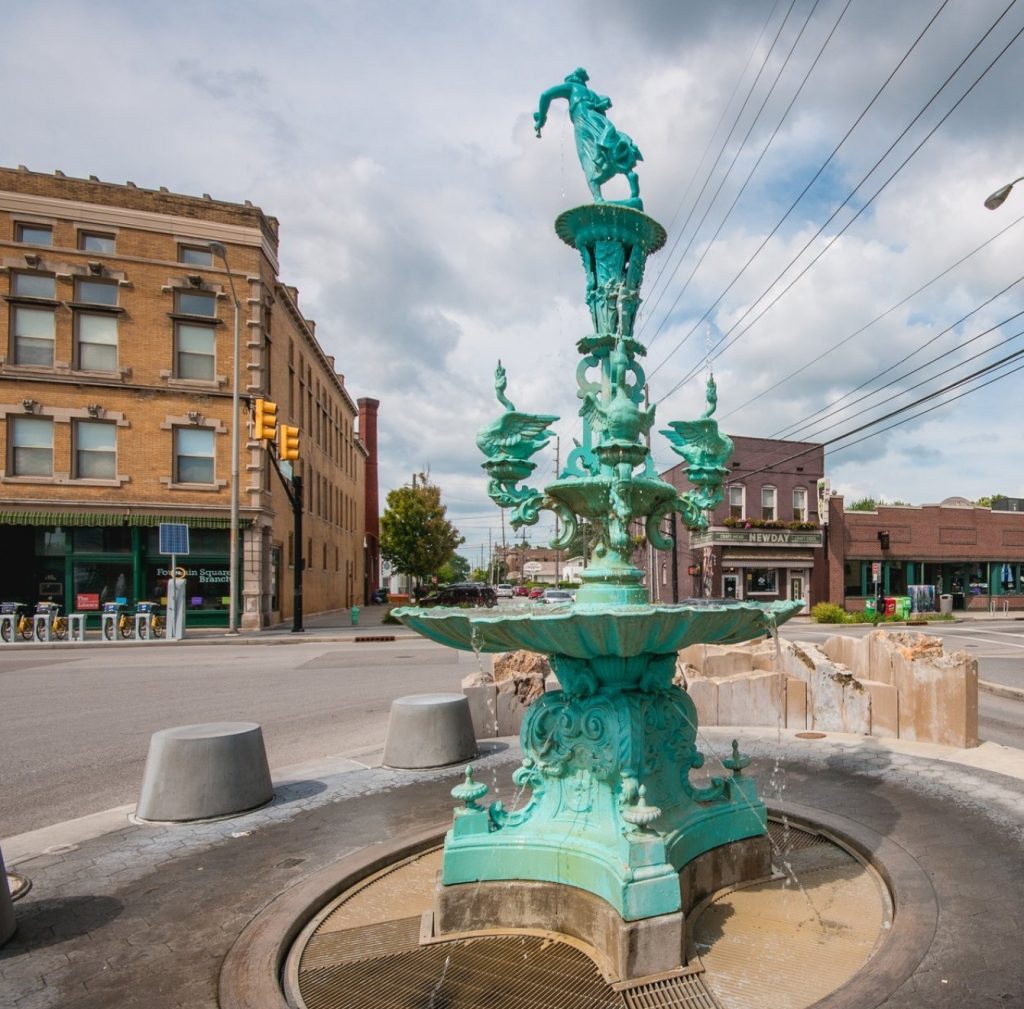 Fountain Square fountain